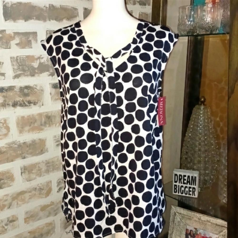 🦄Merona Black Polka Dot Top